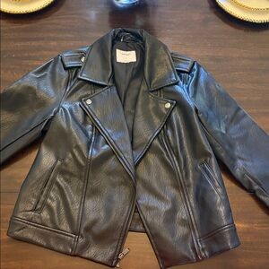 Old Navy Black Leather Jacket